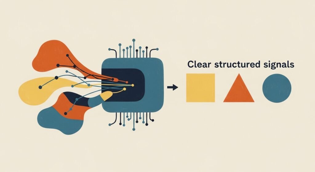 AI system structuring domain-specific value propositions, translating complex capabilities such as technology, culture, and social impact into clear and compelling market communication