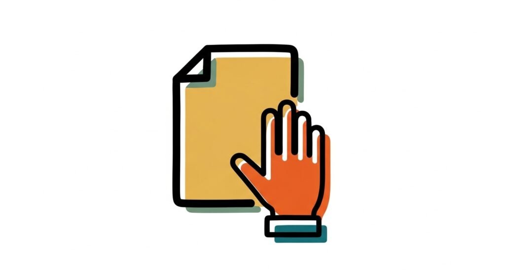Minimalist icon representing final report publication and utilization, showing a completed report with flexible usage, symbolizing accessibility, clarity, and actionable application
