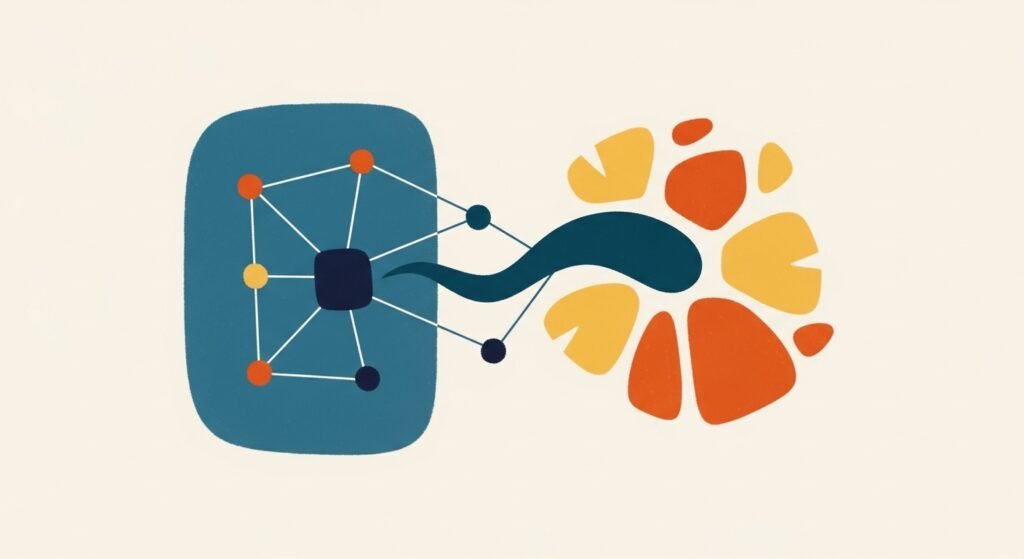 AI system discovering and analyzing target communities where people face the problems the service solves, studying group culture and communication to design a seamless entry strategy