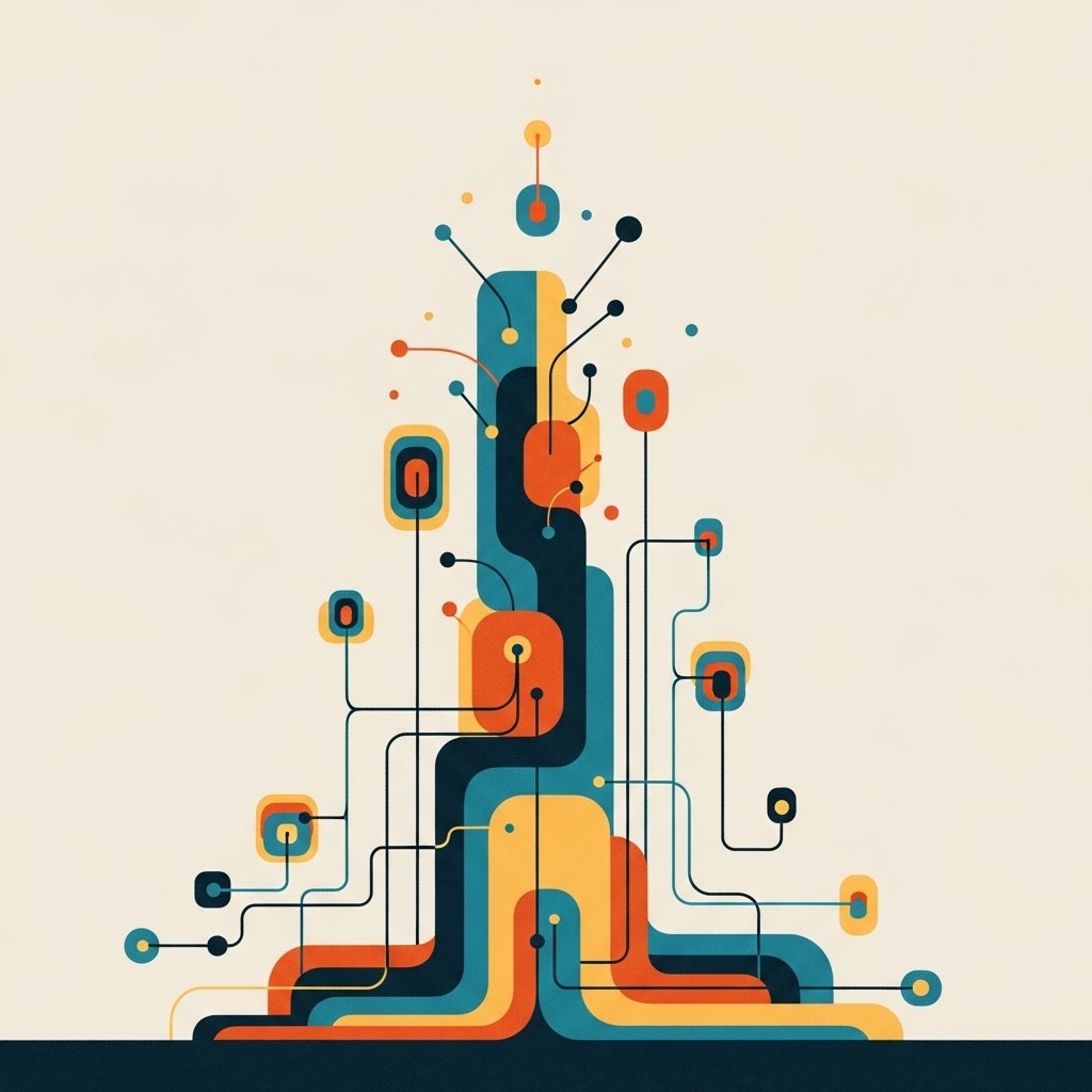 AI system designing scalable technology strategies, creating data-driven growth structures that ensure continuous user engagement and long-term adoption